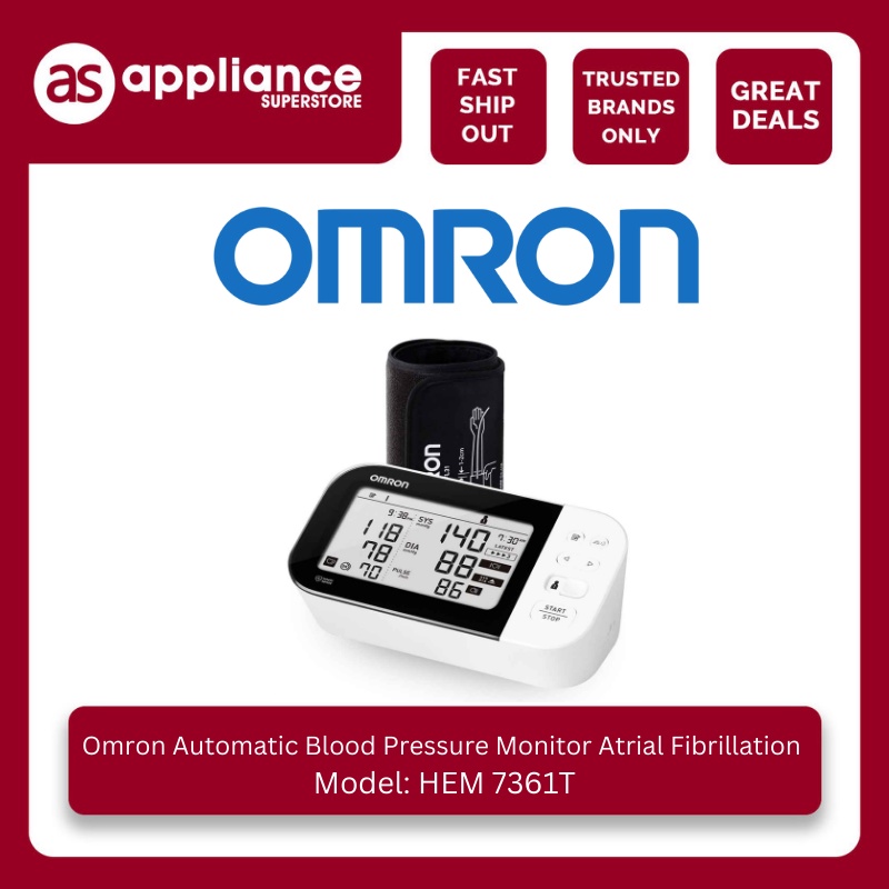 Omron Automatic Blood Pressure Monitor Atrial Fibrillation HEM 7361T