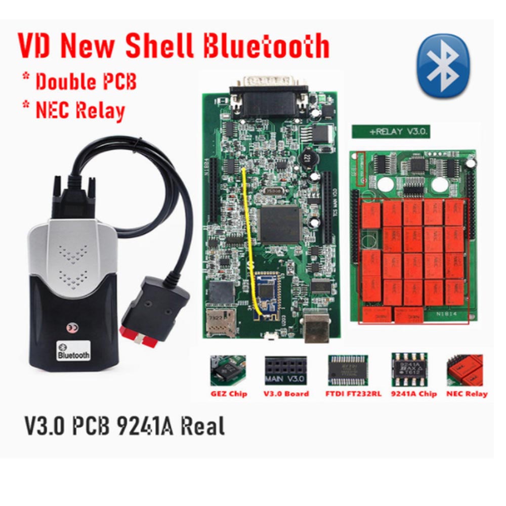 Multidiag Pro 2020.23 V3.0 Dual PCB NEC Relays 9241A Chips TCS OBD2 ...