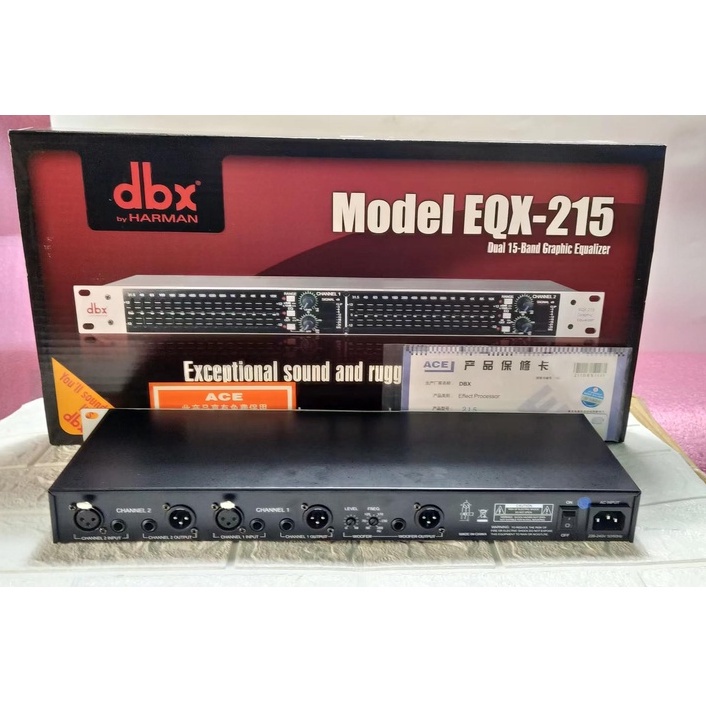 EQX215 New with SUBWOOFER Output DUAL 15 Band Graphic Equalizer