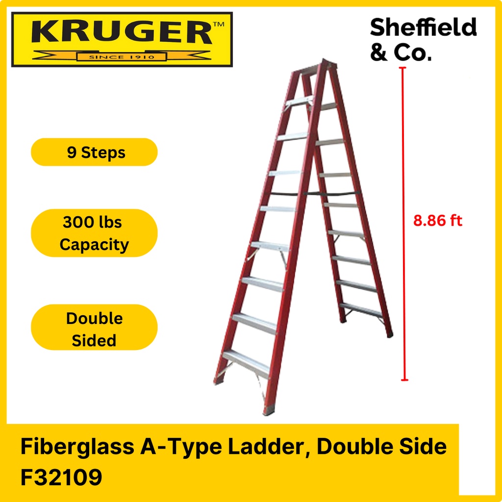 kruger-fiberglass-double-side-ladder-f32109-2x9-steps-shopee