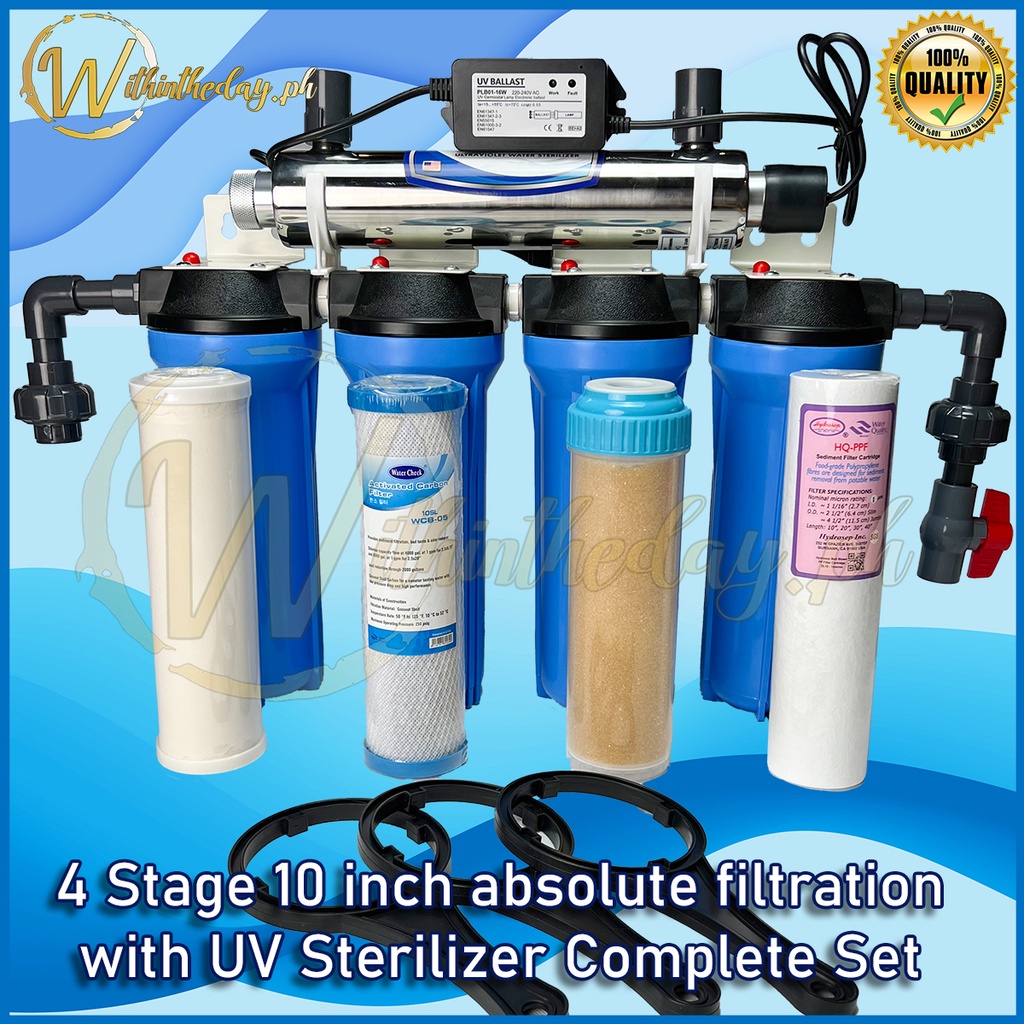 3 Stage Water Filter Complete Set Housing Absolute Filtration 0.5