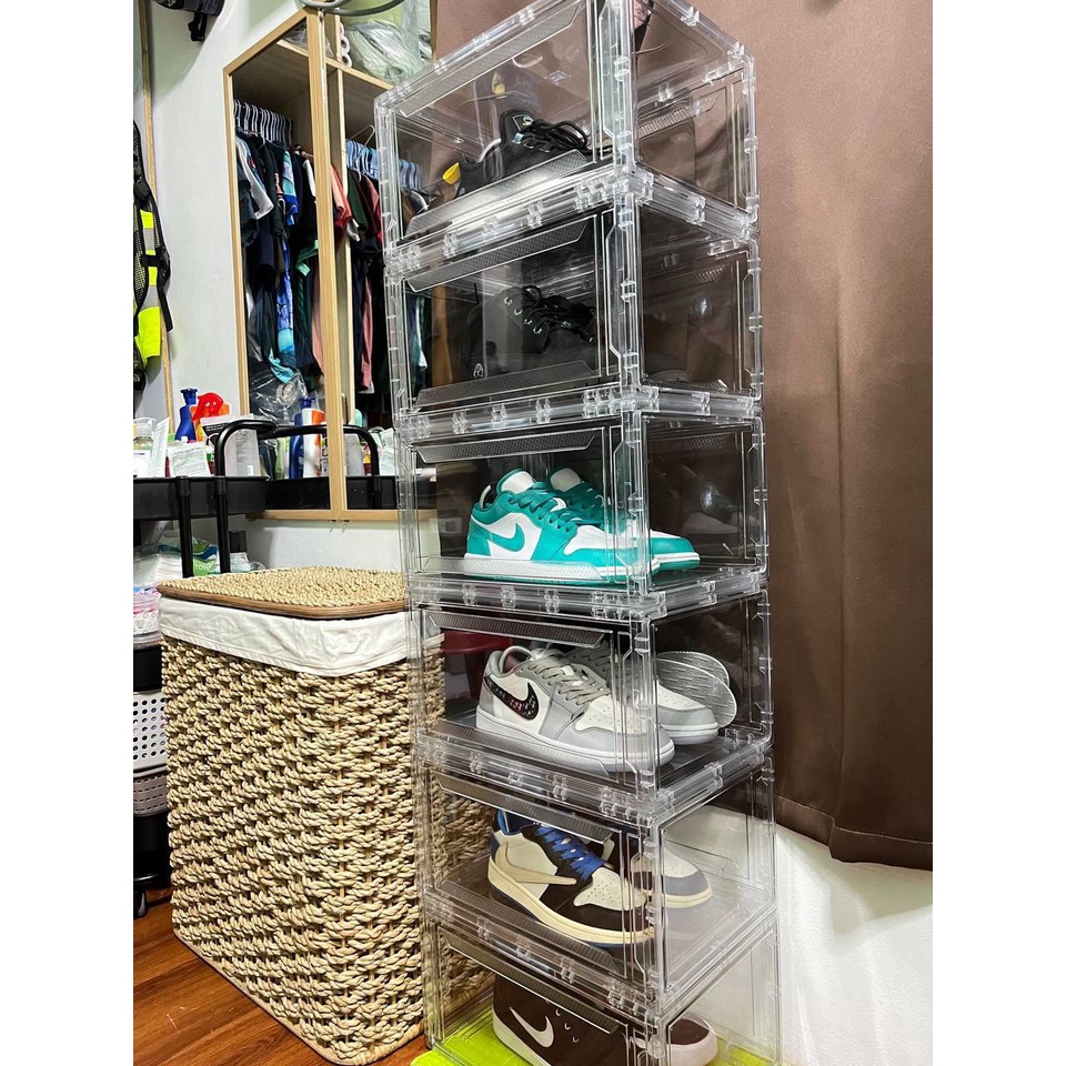 Acrylic shoe box Transparent Shoe Box Plastic Storage Sneakers Clear Stackable Organizer Storage