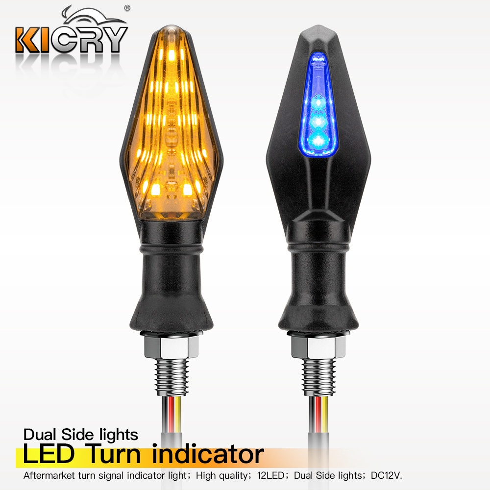 KICRY Motorcycle Amber Turn Signal Lights Motor Turn Signal Indicators ...