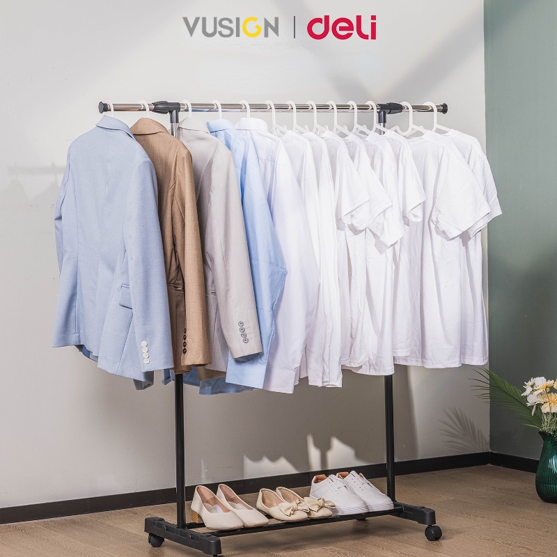 Vusign By Deli 360 Rotating Clothes Rack Double Poles Telescopic ...
