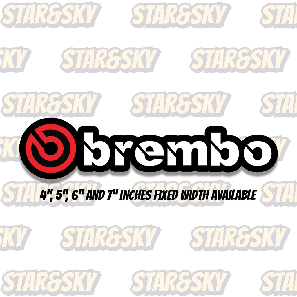 Brembo Logo Vinyl Sticker Decal for Motorcycle Car Bike Motor Waterproof Laminated Shopee