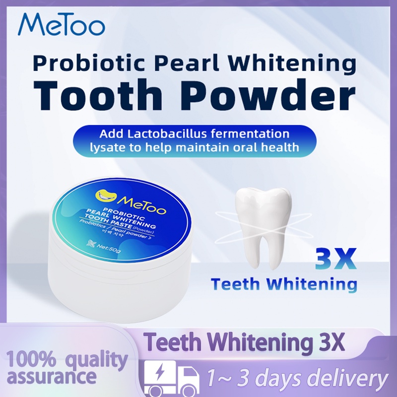 MeToo Teeth Whitening Powder/Whitening Tooth Powder/Probiotics/Pearl