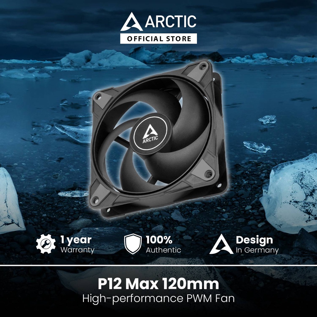 ARCTIC P12 Max HighPerformance 120mm Case Fan Fluid Dynamic Bearing