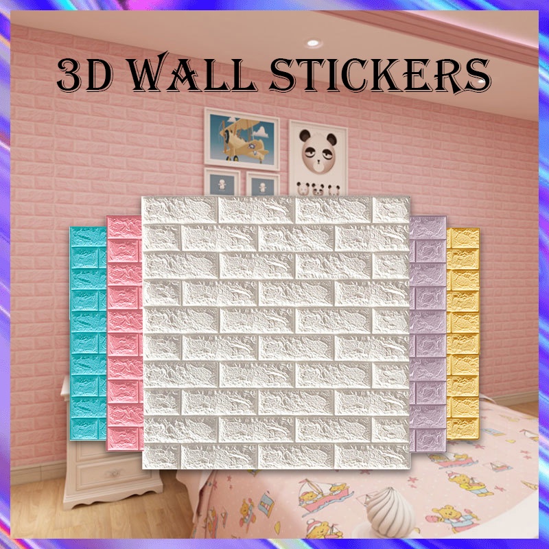 3D wallpaper size 35cm*38cm sticker water proof room decoration