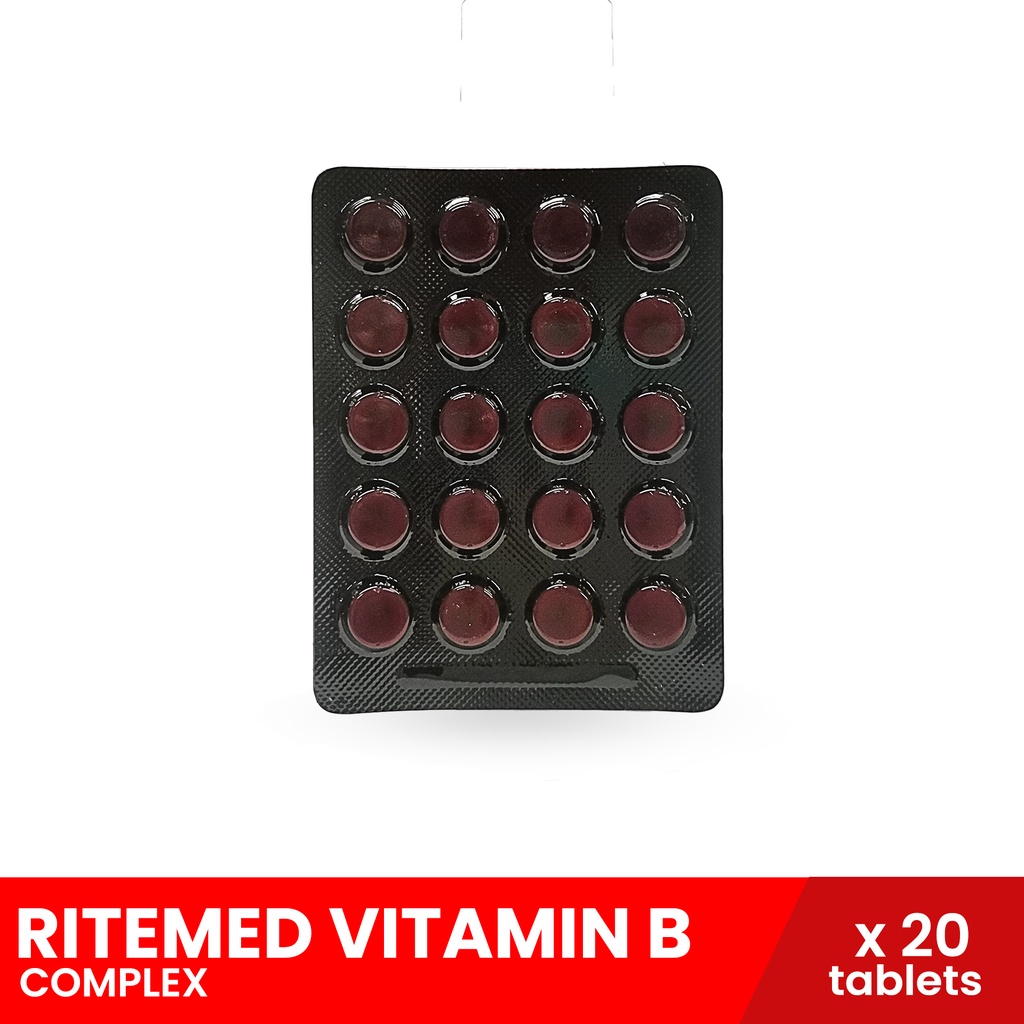 RITEMED Vitamin B (B1+B6+B12) Complex x 20 tablets (Good Health And