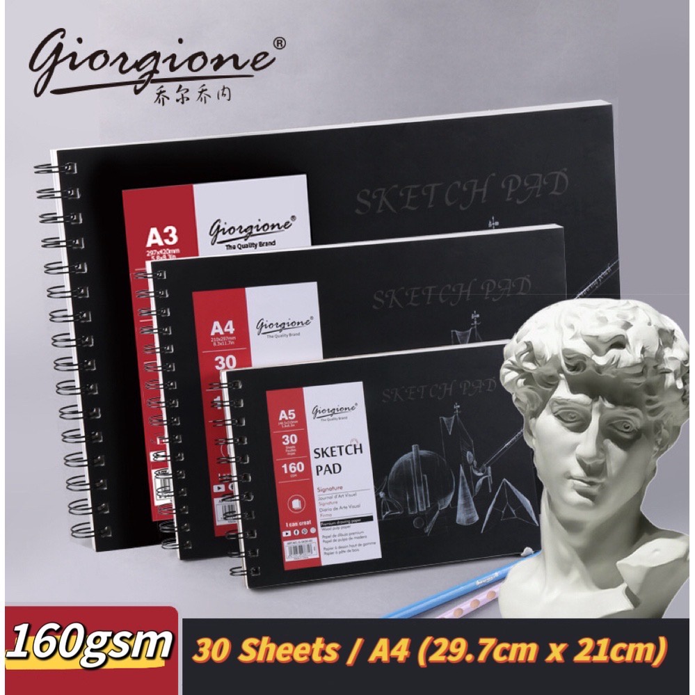 Premium Sketch Pad [A4 Size] [160gsm] [30 Sheets] Shopee