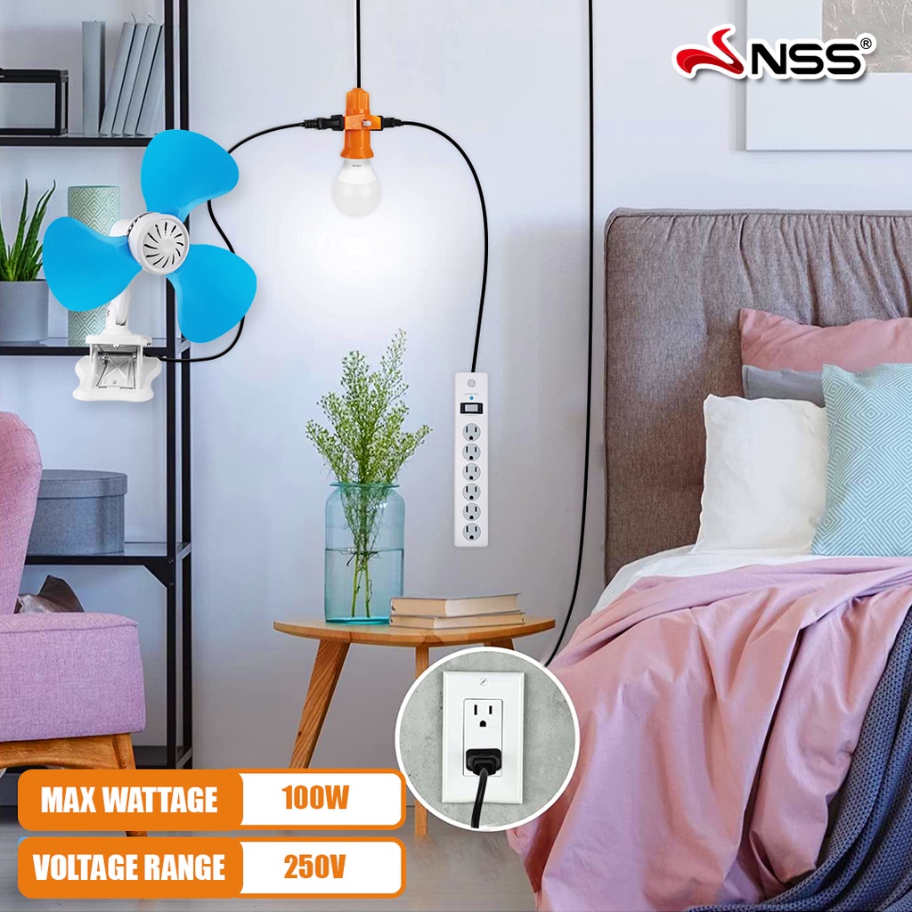 NSS extension cord lamp suspension lamp E27 lamp socket adapter plugin