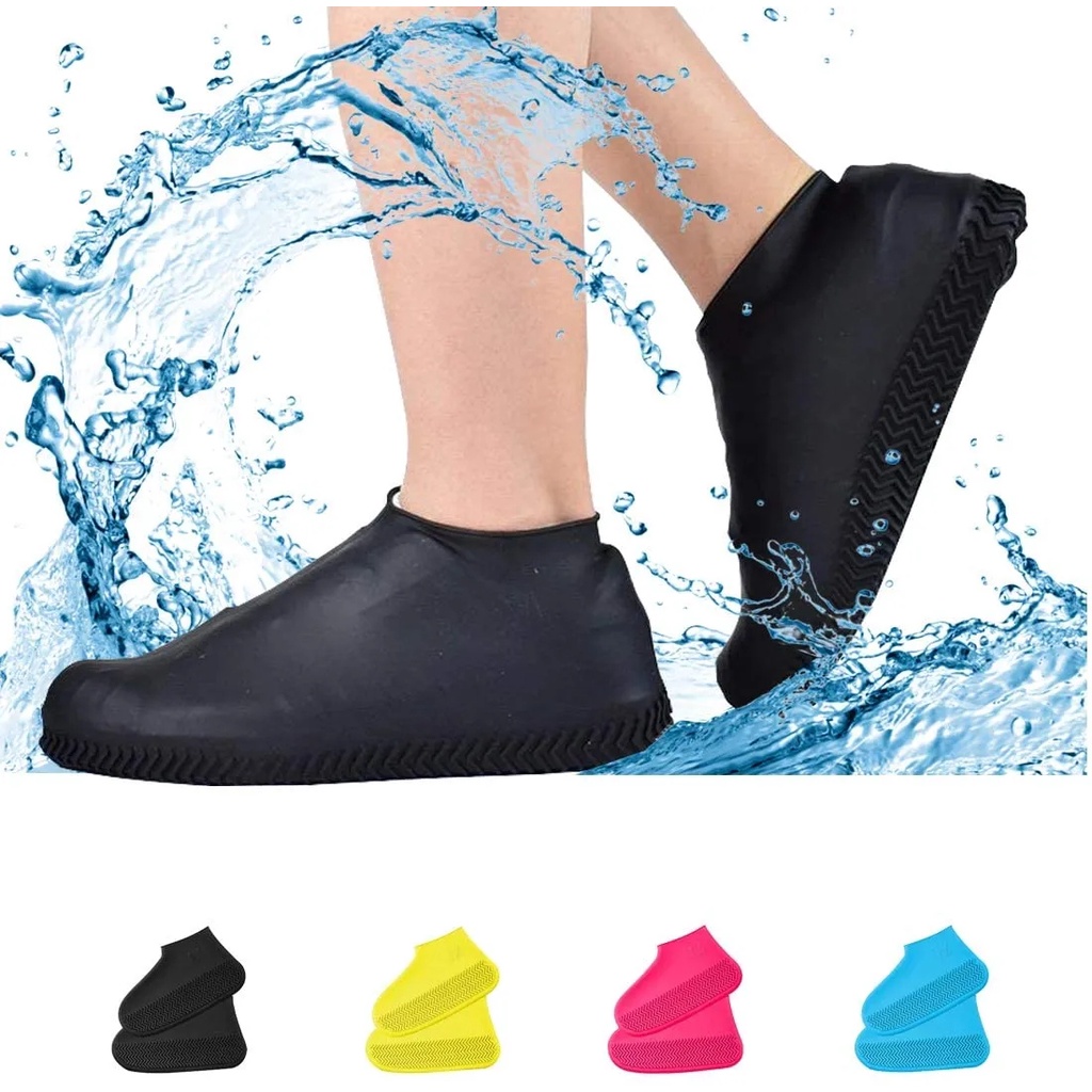 Vintage Rubber Boots Reusable Latex Waterproof Rain Shoes Cover Non