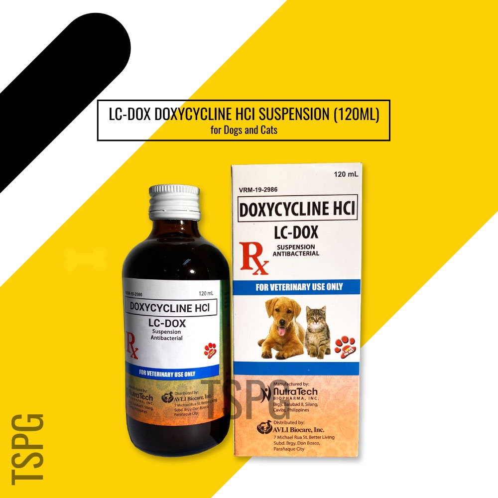 LCDox Doxycycline HCl 60mL and 120mL suspension for Dogs and Cats