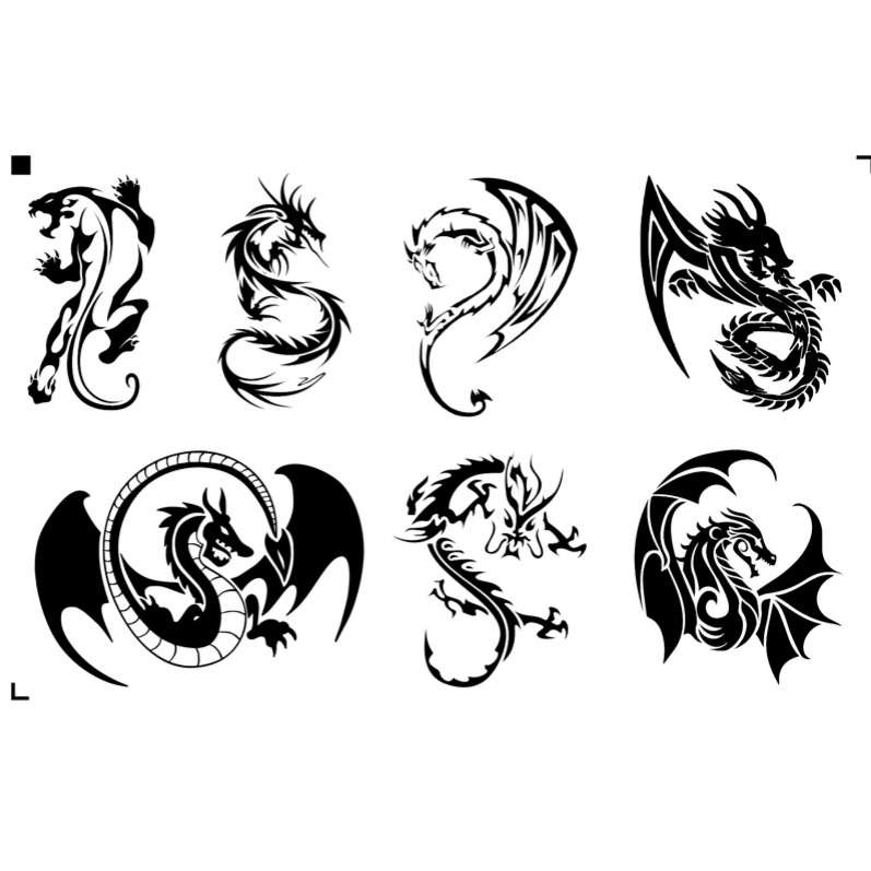 DRAGON LOGO STICKER part 2 (7pcs/set pls. read descriptions) | Shopee ...