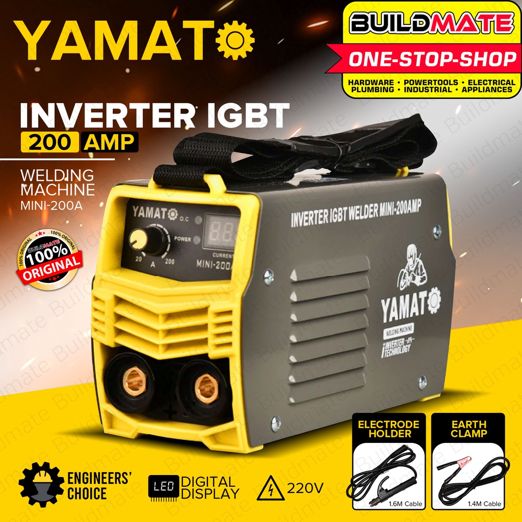 BUILDMATE Yamato JAPAN Portable Inverter Welding Machine Set 200A