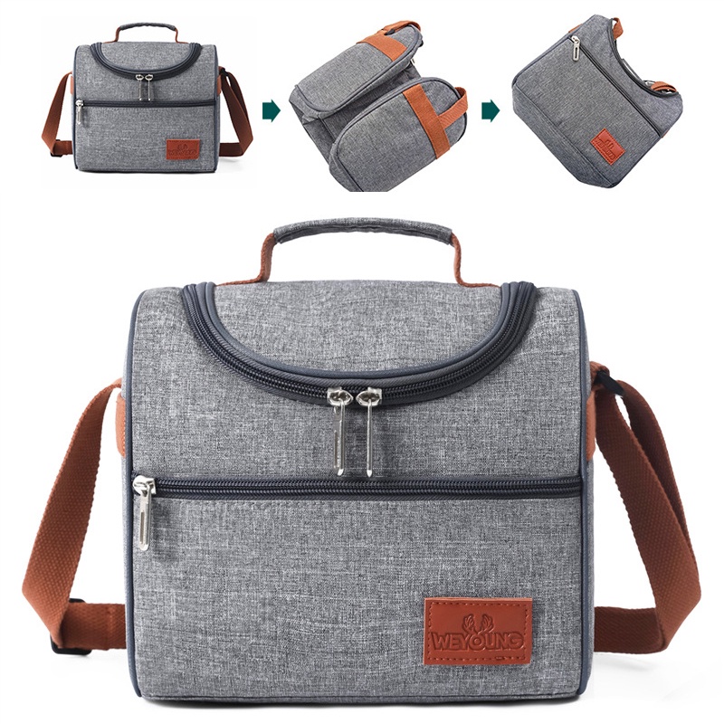 Fashion Lunch Bag Portable Hot & Cold Insulation Bag Waterproof Thermal