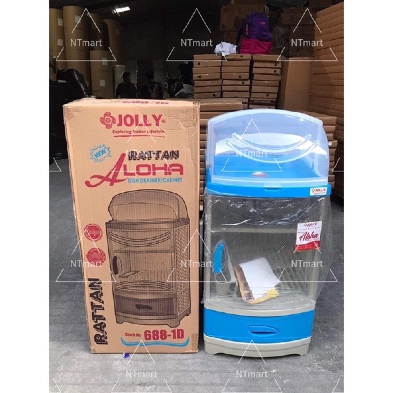 Aloha Jolly Dish Drainer/Kitchen Cabinet with Top Cover 1 & 2 Drawer ...