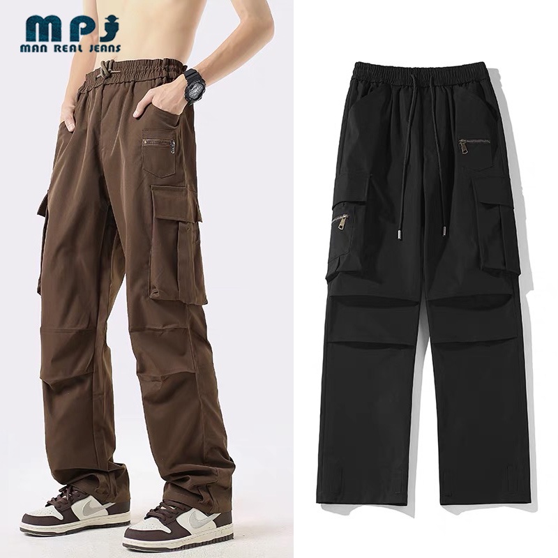 MPJ multi pocket Jogger Wide Leg Pants for man American style ...