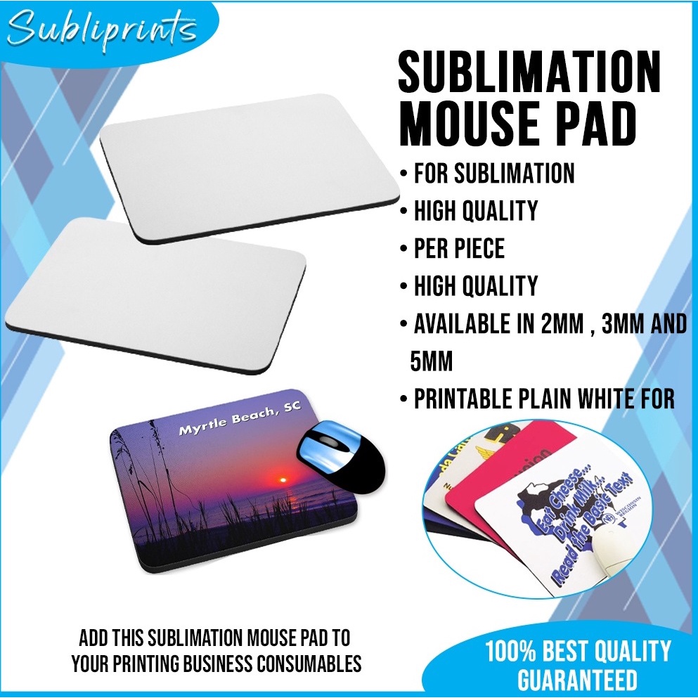 Sublimation Rubber Mouse Pad (3mm&&5mm)*1pcs Shopee Philippines
