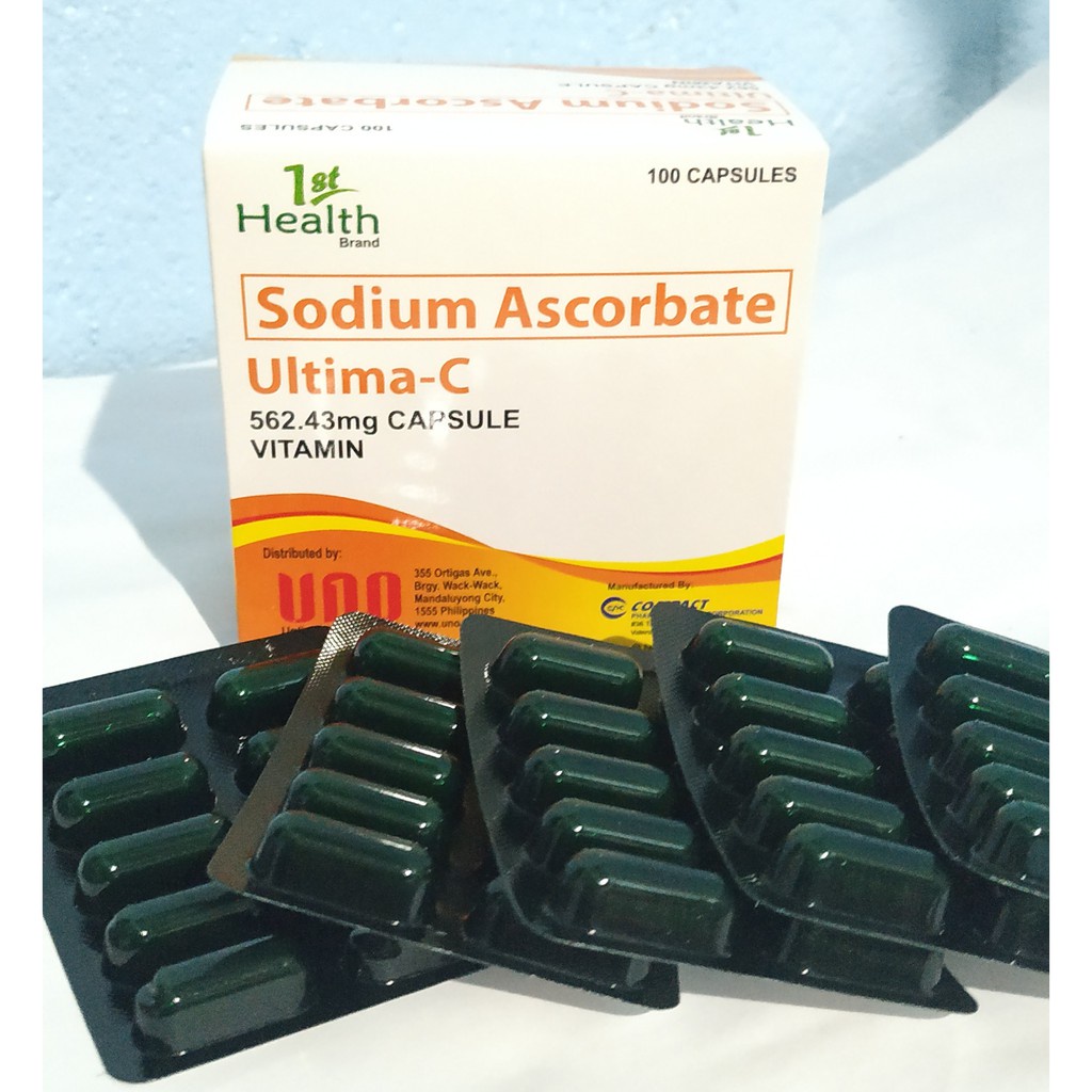 Safe Uno Ultima C 50 Capsules 5 Blisters Vitamin C Na Pampataba Non Acidic Sodium 