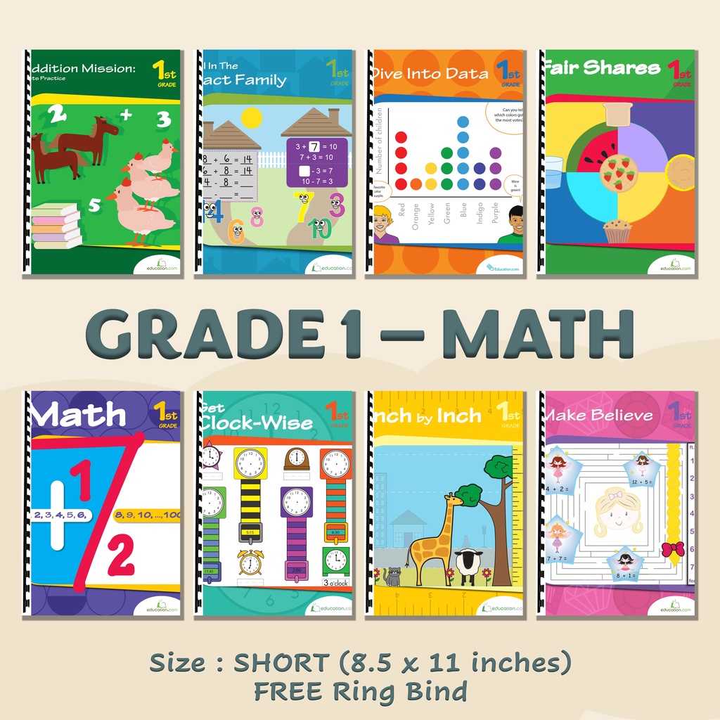 GRADE 1 MATH (Worksheets / Workbooks) | Shopee Philippines