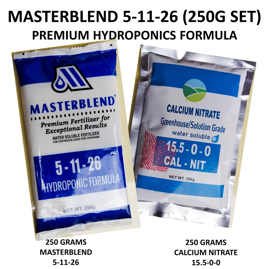 Masterblend 5 11 26 Premium Hydroponics Formula 250 Grams Set Shopee Philippines 8471