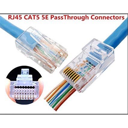 OKCAM-CAT6 Rj45 Passthrough Cat5e Cable Cat 5e Connector Ethernet Cable ...