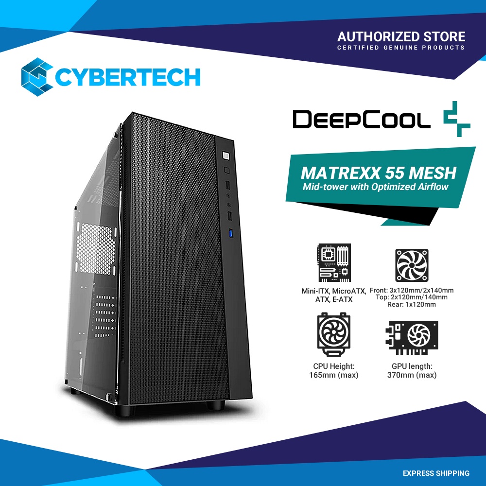 Deepcool Matrexx Mesh Mid Tower With Optimized Airflow Dp Atx Matrexx Mesh Shopee