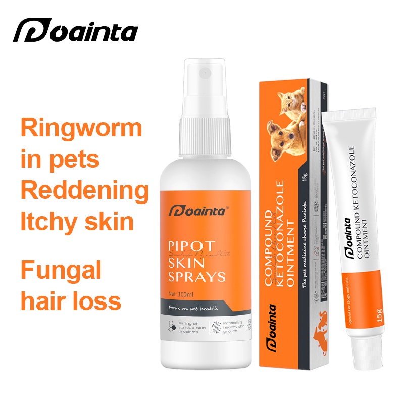 PUAINTA Antifungal Skin Spray For Dogs and Cats Scabies Itching Relieve