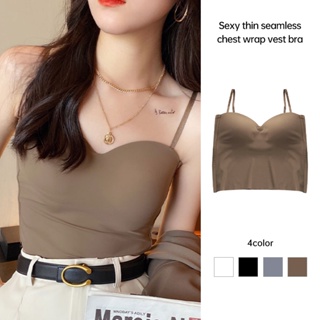 Primark Shop Online Women's Wrap Top Soild Colour Beauty Back Underwear  Bottoming Vest Type Small Sling Thin Inner Bra, black, M : :  Fashion