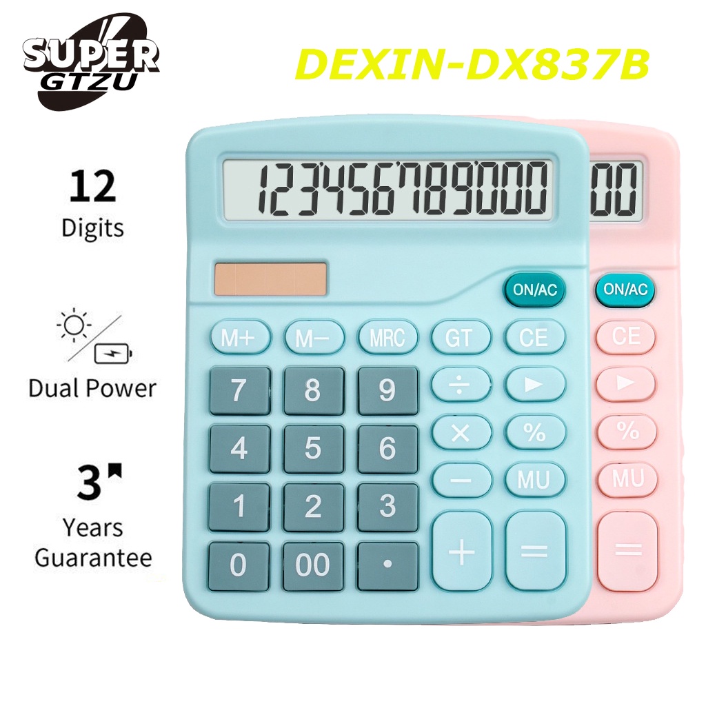 PInk Calculator Simple Portable Student Office Supplies Stationery Dual