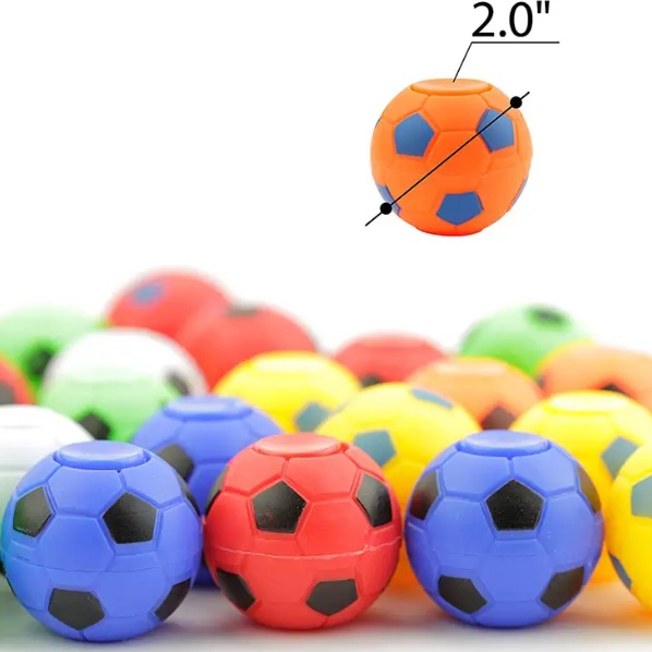 2Inches Mini Soccer Stress Balls Fidget Toy, Rotatable Soccer Finger