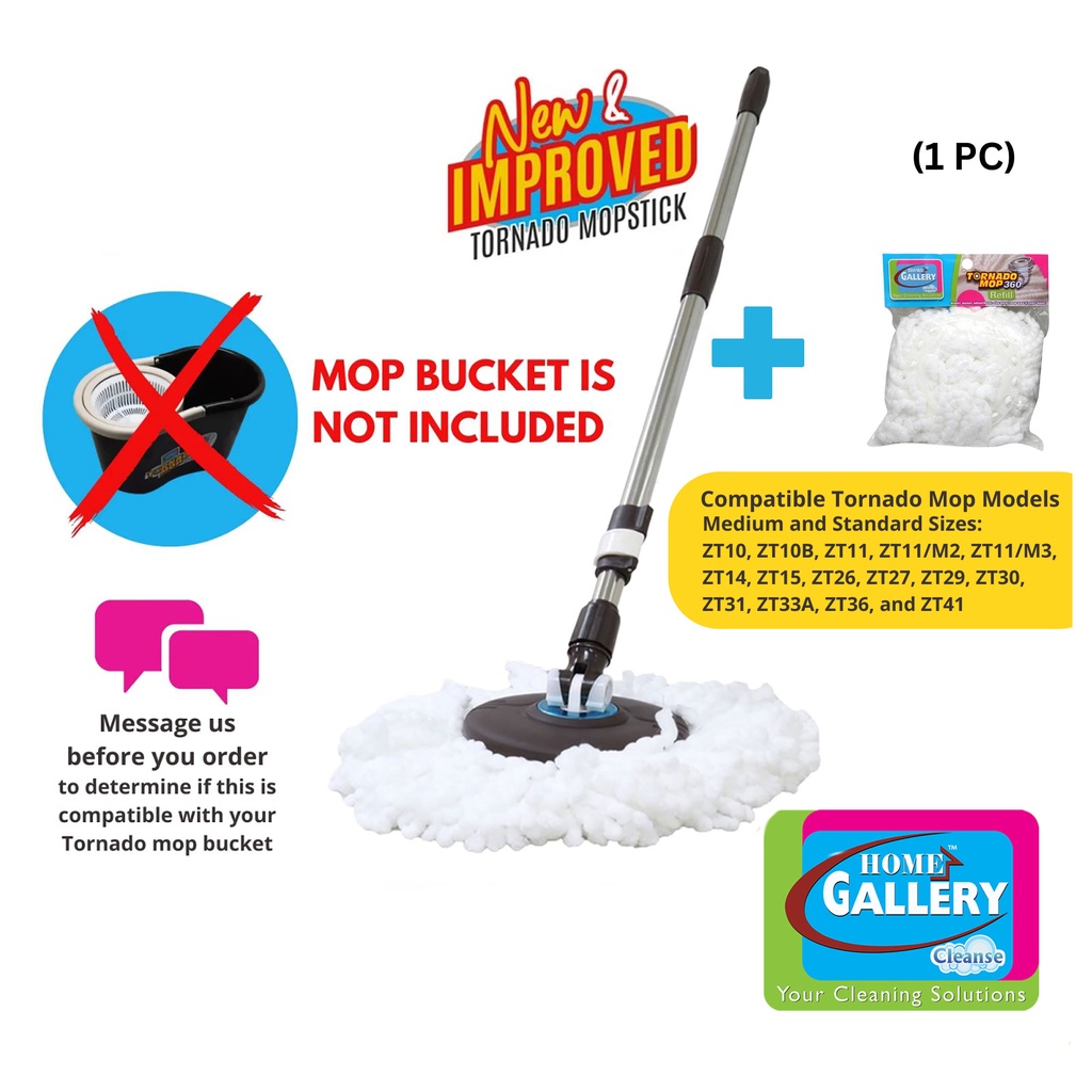 Home Gallery Tornado Mop Handle Only No Bucket With Pole, Mop Plate 16.