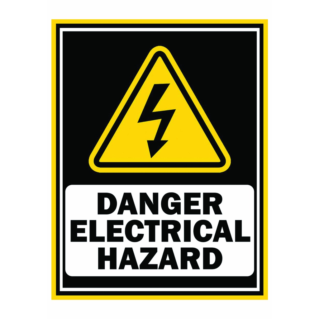 Electrical Hazard Warning Signage laminated A4 size | Shopee Philippines