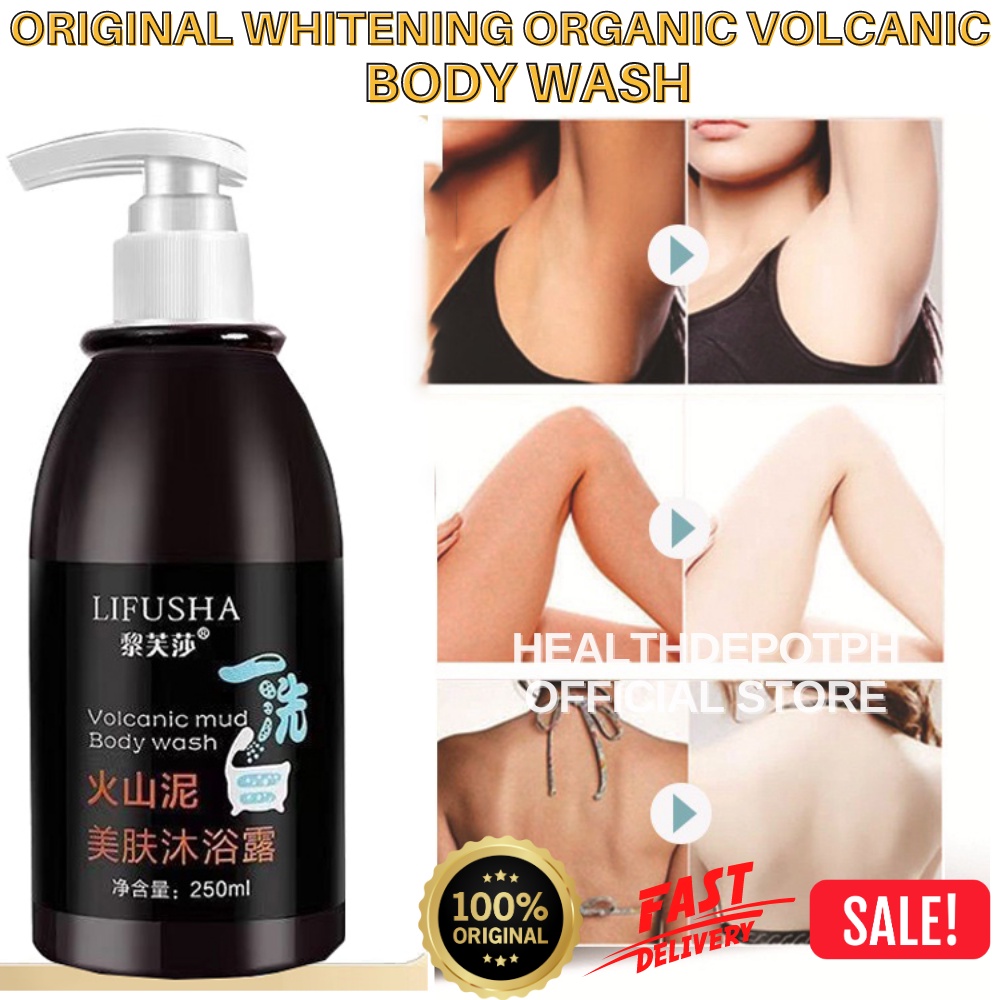 ORIGINAL LIFUSHA Volcanic Mud Body Wash Whitening Shower Gel Deep Sea