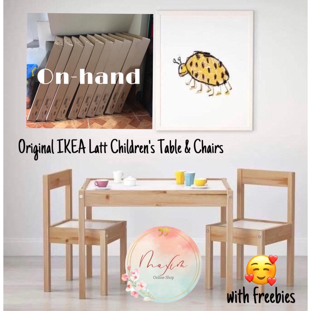 ONHAND!!! IKEA Latt Children's Table with 2 Chairs Shopee Philippines