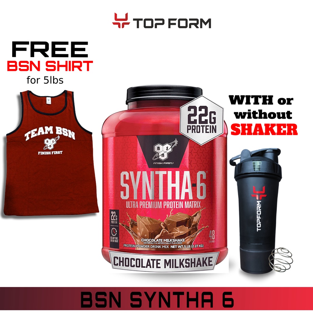 Bsn Syntha 6 Whey Protein Powder 2 91lbs 5lbs Shopee Philippines