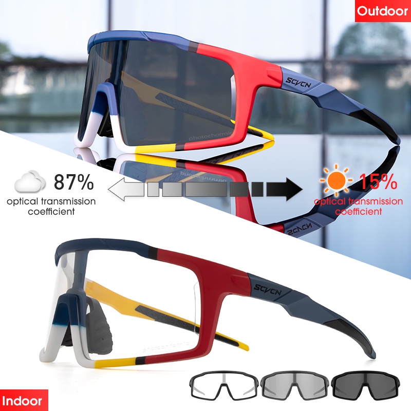 SCVCN Photochromic Cycling Glasses Men's and women's Cycling sunglasses
