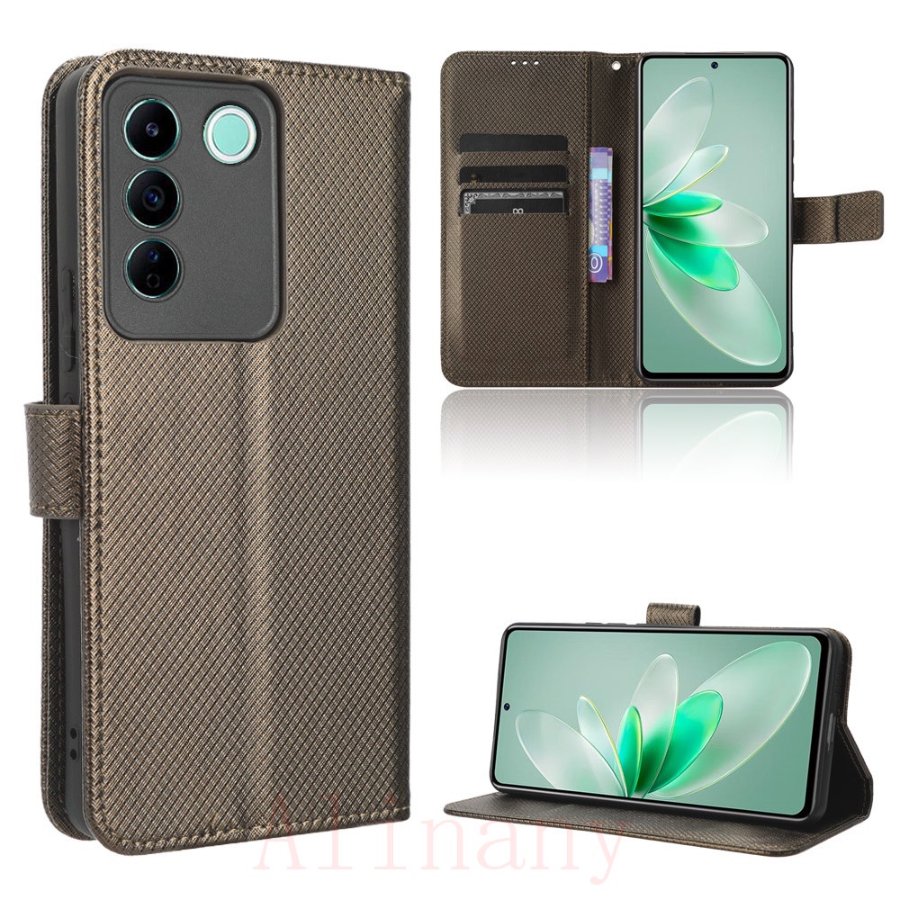 Flip Case Vivo V27e Case Wallet PU Leather Back Cover Vivo V27e V 27e ...