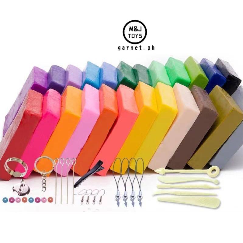 [Wholesale] 24Color Polymer Clay With Tools 24Pcs*20G Shopee Philippines
