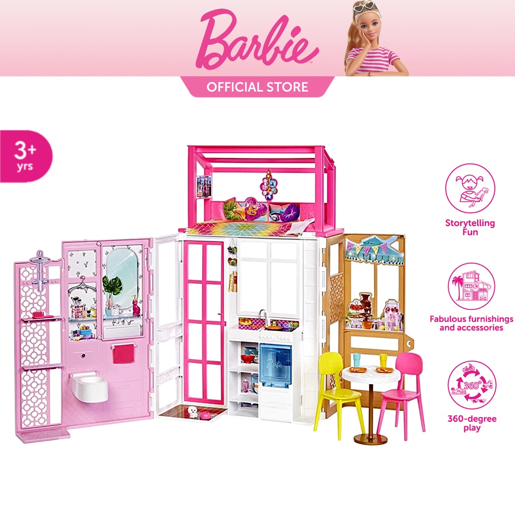 Barbie Estate Doll House Playset, Doll House for Girls Kids Shopee