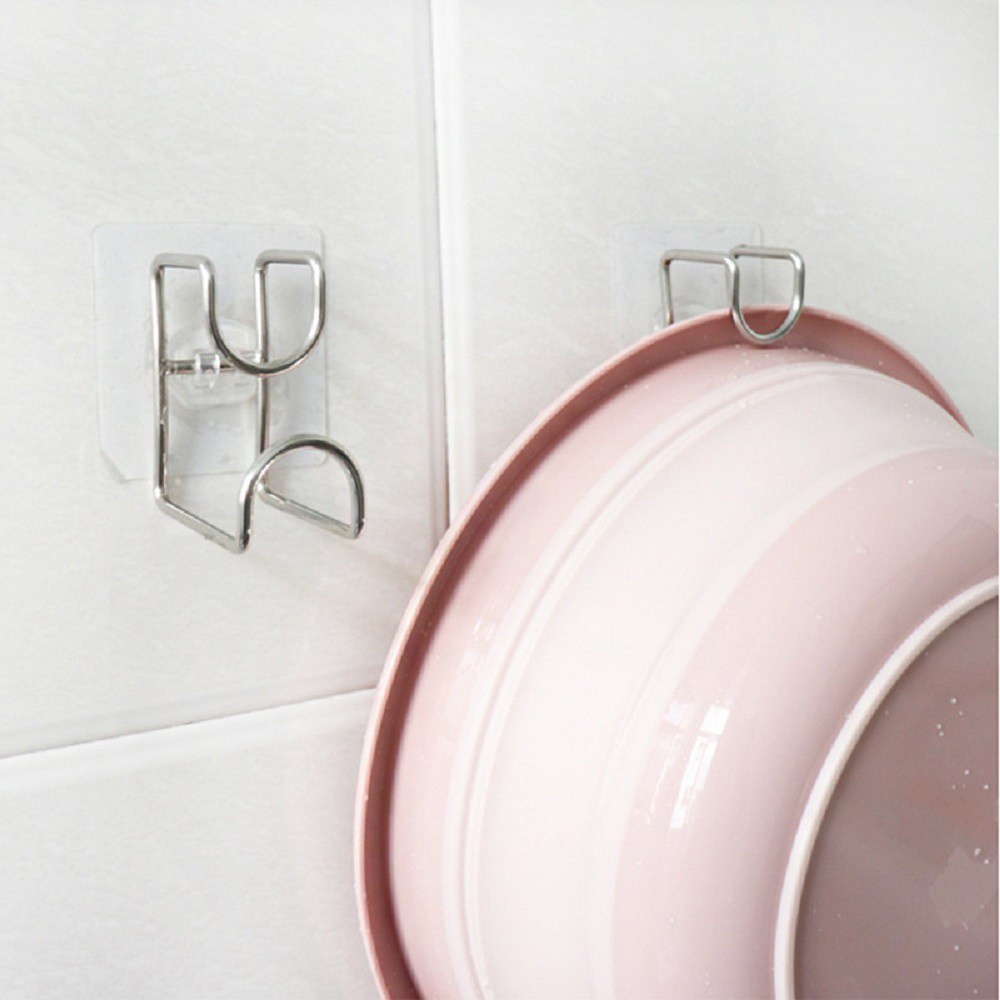 Washbasin Holder Stainless Steel Strong Adhesive Hook Basin Hanger