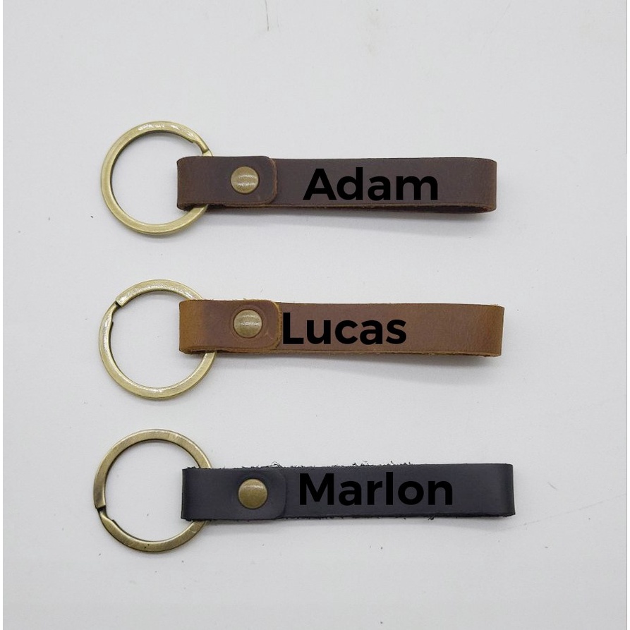 Personalized Genuine Leather Key Chain Belt Loop Shopee Philippines