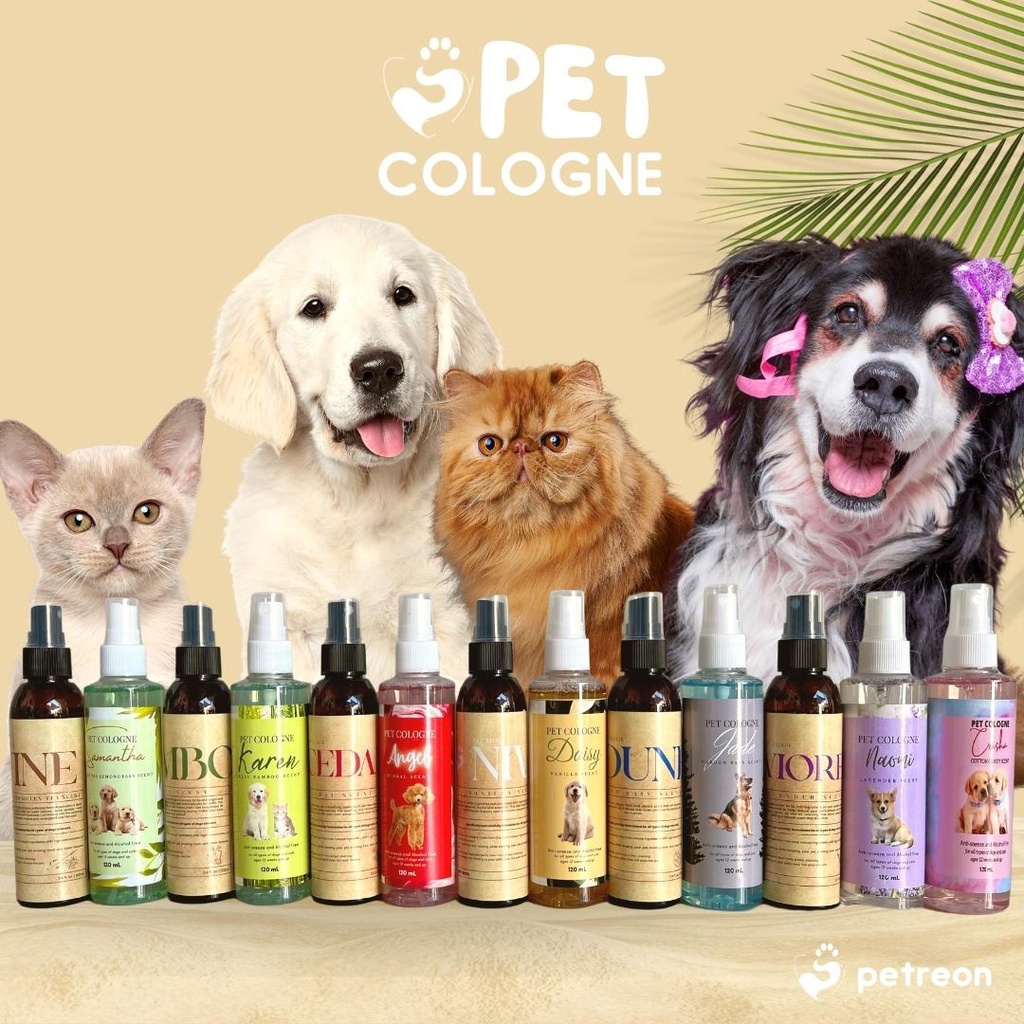 Premium Pet Cologne 50ml/120ml Essential Oil Scents For Dogs and Cats