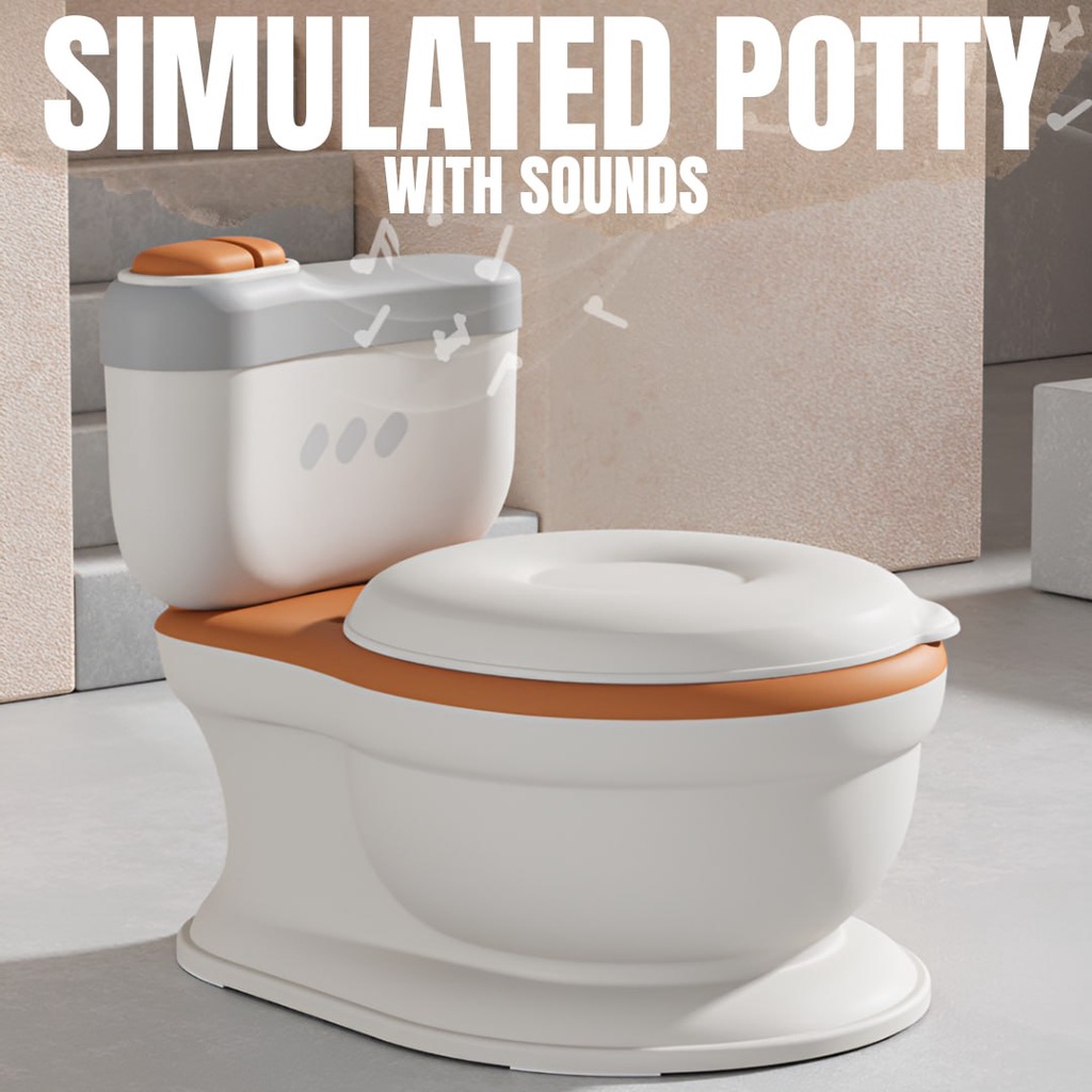 Realistic Potty with Flush Sound and Foam Padding for Kids Training by WISHLAND Shopee Philippines