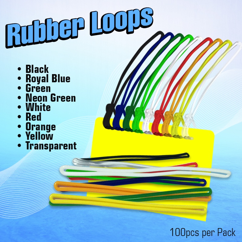 100PCS Rubber Loop for Bag Tag, Luggage Tag, ID Strap ID Making