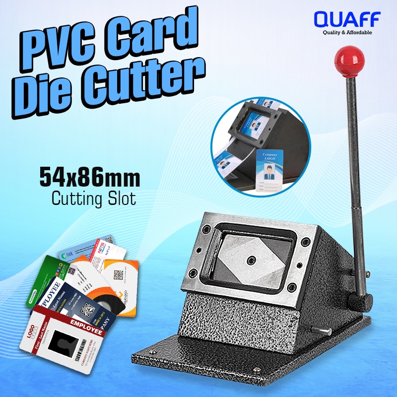 Quaff Pvc Card Die Cutter For Id Making 86mm X 54mm Cut Size | Shopee ...