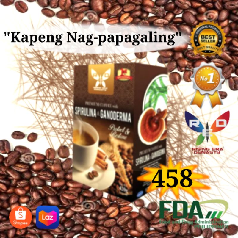 Spirulina and Ganoderma Coffee Antiinflammatory Antifungal Antibacterial Reduce blood