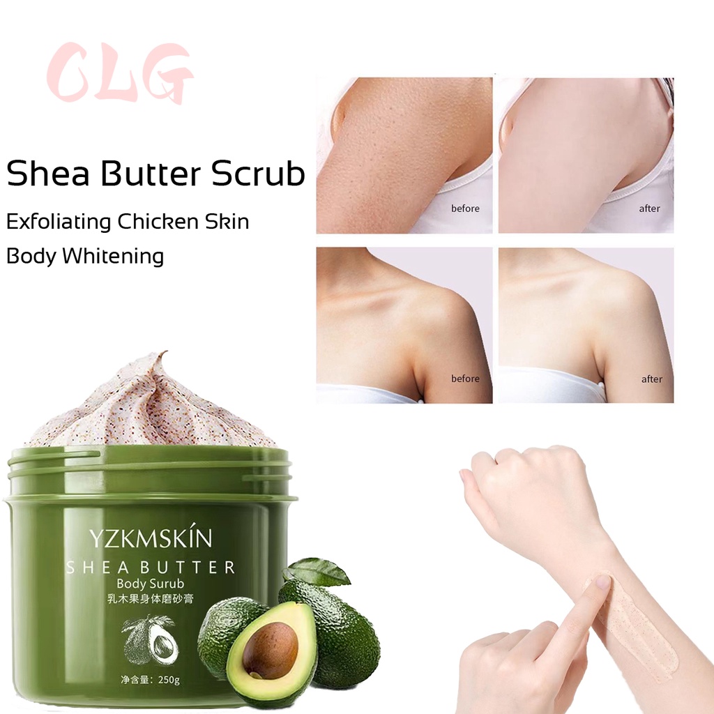 CLG Shea Butter Scrub Body Scrub Whitening Exfoliating Beauty Body Wash