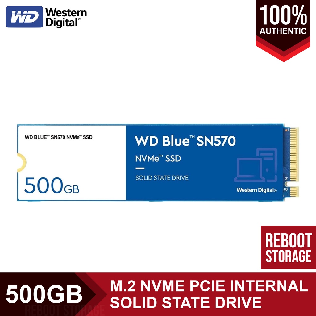 Western Digital 500GB NVMe M.2 PCIE Gen 3 WD Blue SN570 Internal Solid ...